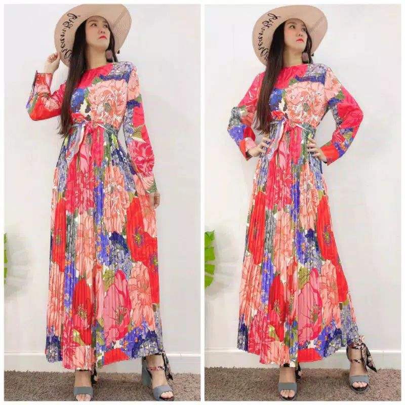 dres maxi bangkok import plisket