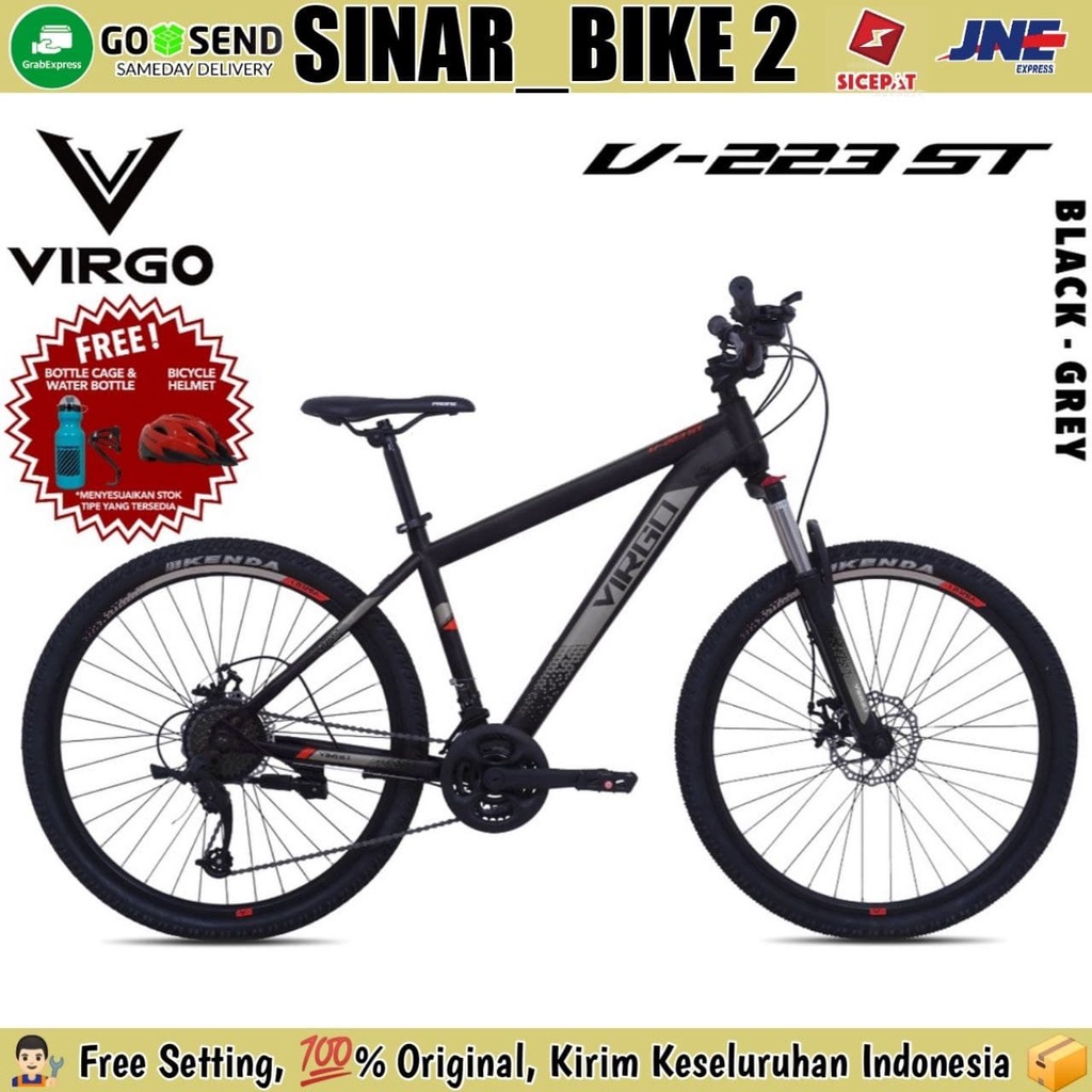 Sepeda Gunung MTB 26 Inch VIRGO V-223 ST 24 Speed Rem Cakram Lock Out