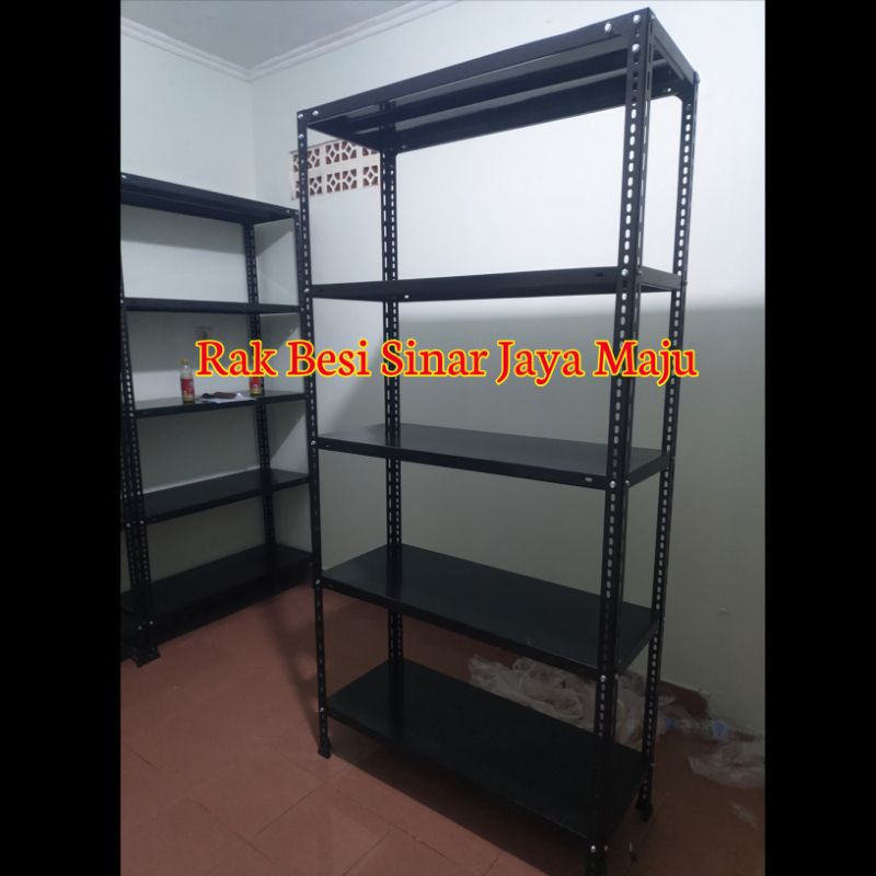 pesanan pak arif rak ukuran L40xP100xT200cm, L30XP100XT200, L40xP120xT200 cm hitam
