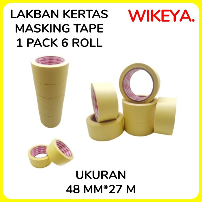 

Chrysa | LAKBAN KERTAS MASKING TAPE 2" 48MM X 27M SAZANAMI TAPE ISOLASI KERTAS