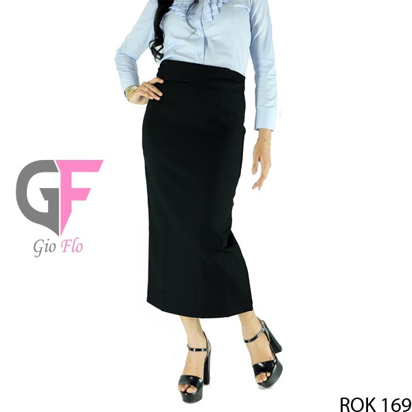 GIOFLO Rok Katun Panjang Wanita Black / ROK 169