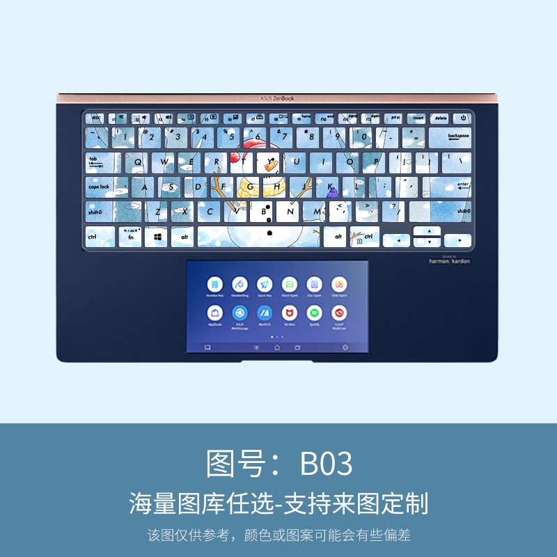 Film Pelindung Debu Keyboard Laptop Motif Kartun Bunga Untuk Asus U4300 U4300FN 14inci ZenBook U2 U4300 ZenBook 14 UX433 Deluxe14 X (2019) U14F (500S