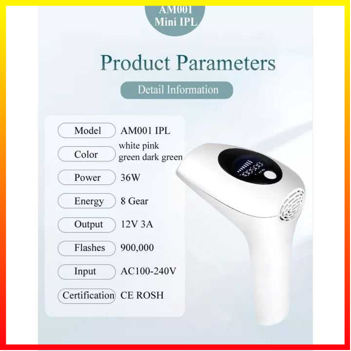 Laser Epilator Permanent Hair Removal Layar LCD 900000 Kedipan Flash Tingkat Energi Dapat Disesuaikan Lescolton IPL - 7CHX7QWH