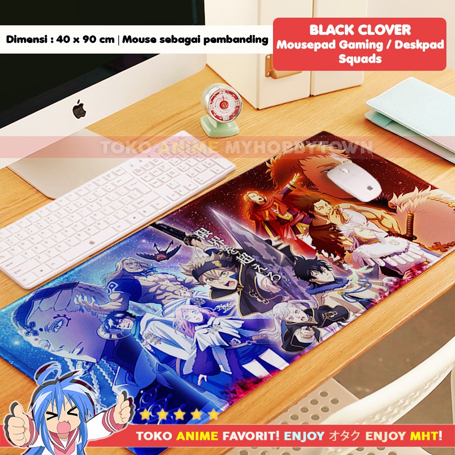 Mousepad Anime Gaming Deskpad Anime Black Clover Squads Asta Yuno