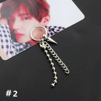 [Bayar Di Tempat]1 pcs KPOP BTS SUGA bt21 Hip Hop Punk Earring Jewelry Stud Stud earring