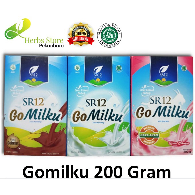 

Susu Ettawa Gomilku SR12 200 gram 3 varian rasa - tanpa gula pasir
