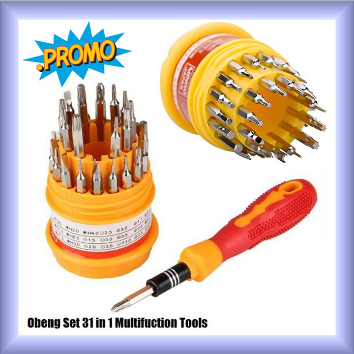 Obeng set 31 in 1 Obeng Hp Obeng Komputer Lengkap 31 PCS