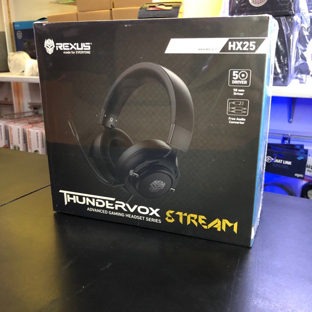 REXUS HEADSET GAMING HX 25 THUNDERVOX STREAM BLACK