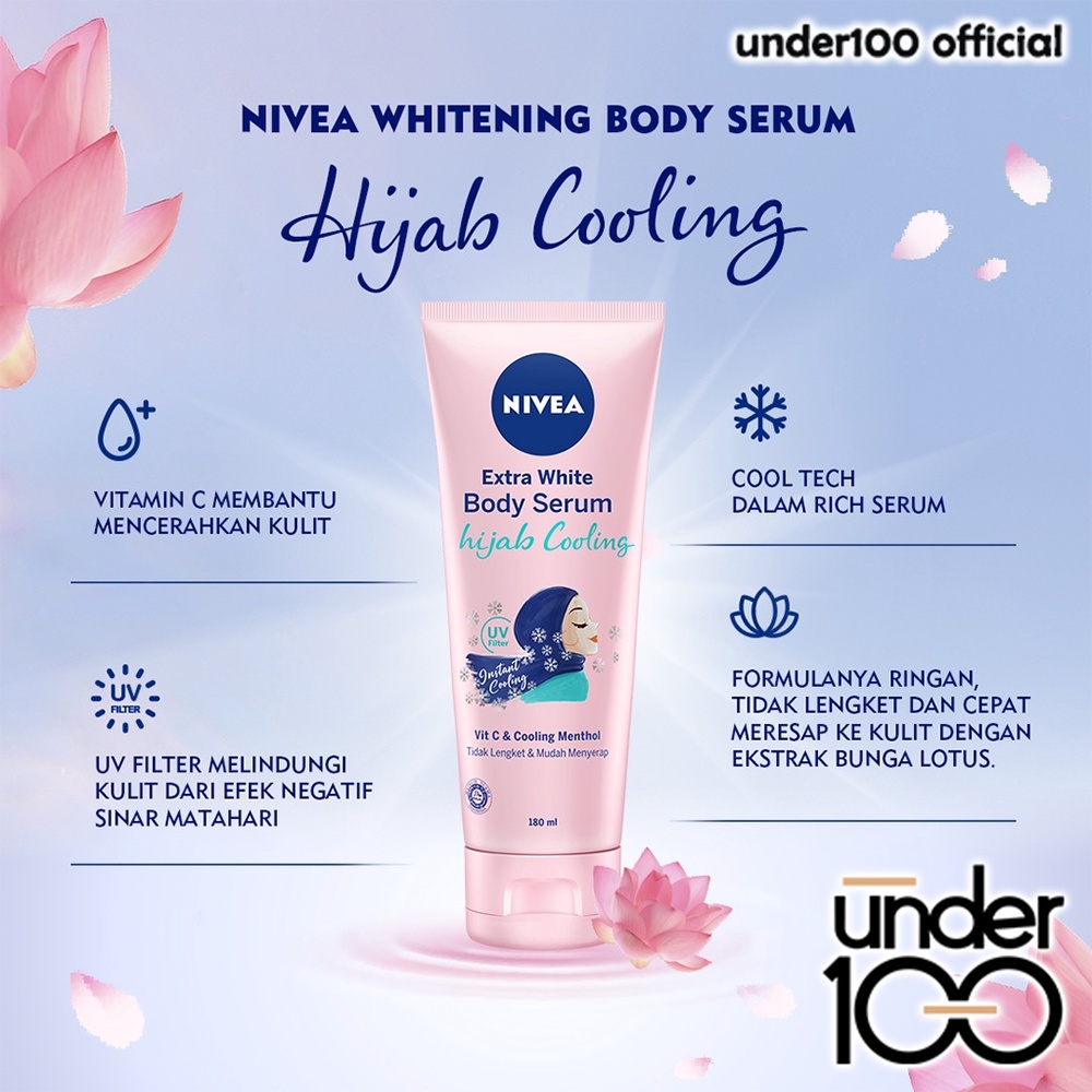 ❤ UNDER100 ❤ NIVEA Body Serum Extra White | Night | Repair Care Protect | Radiant | Glow | Hijab 180ml