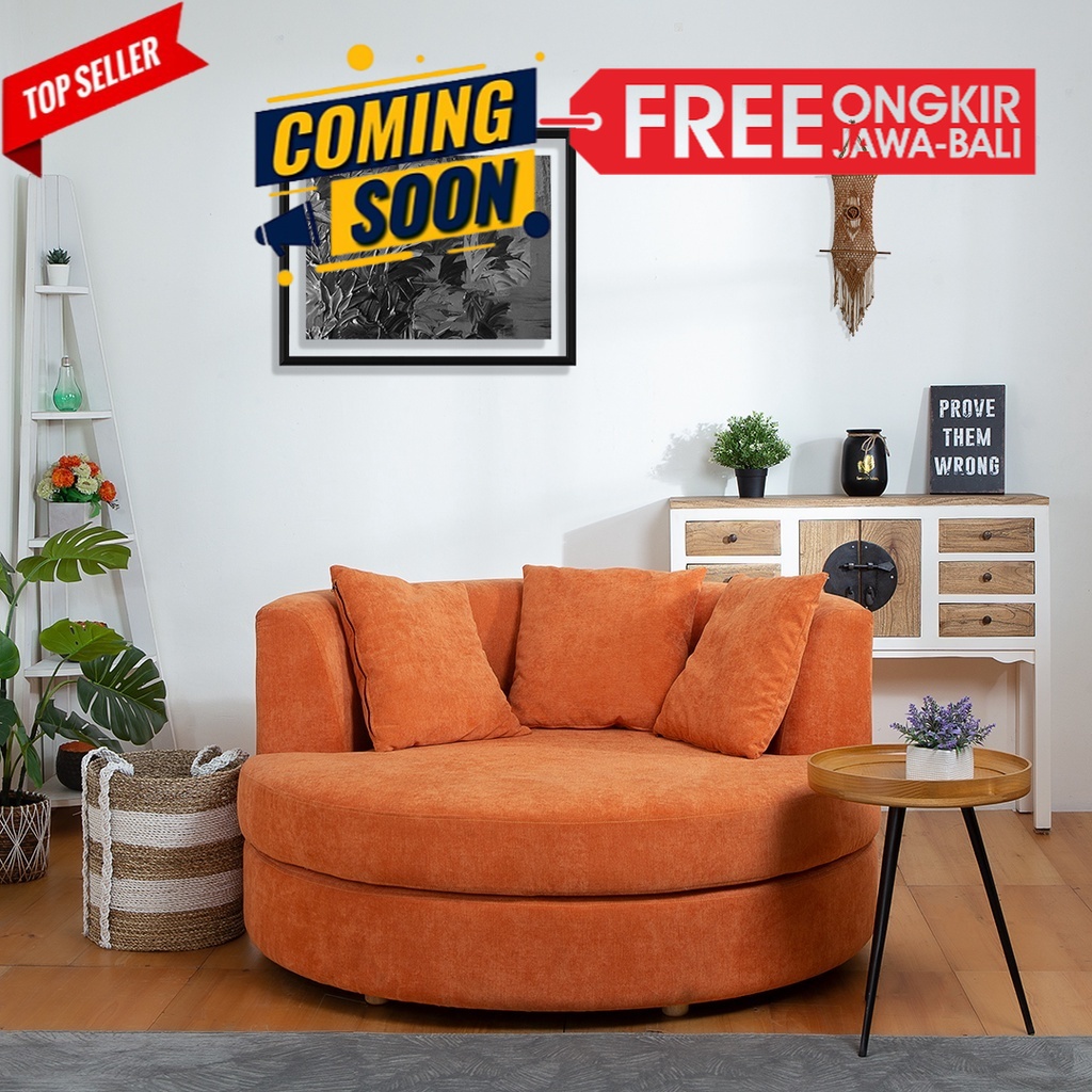 Sofa Santai Bulat Nyaman LUNA Round Sofa