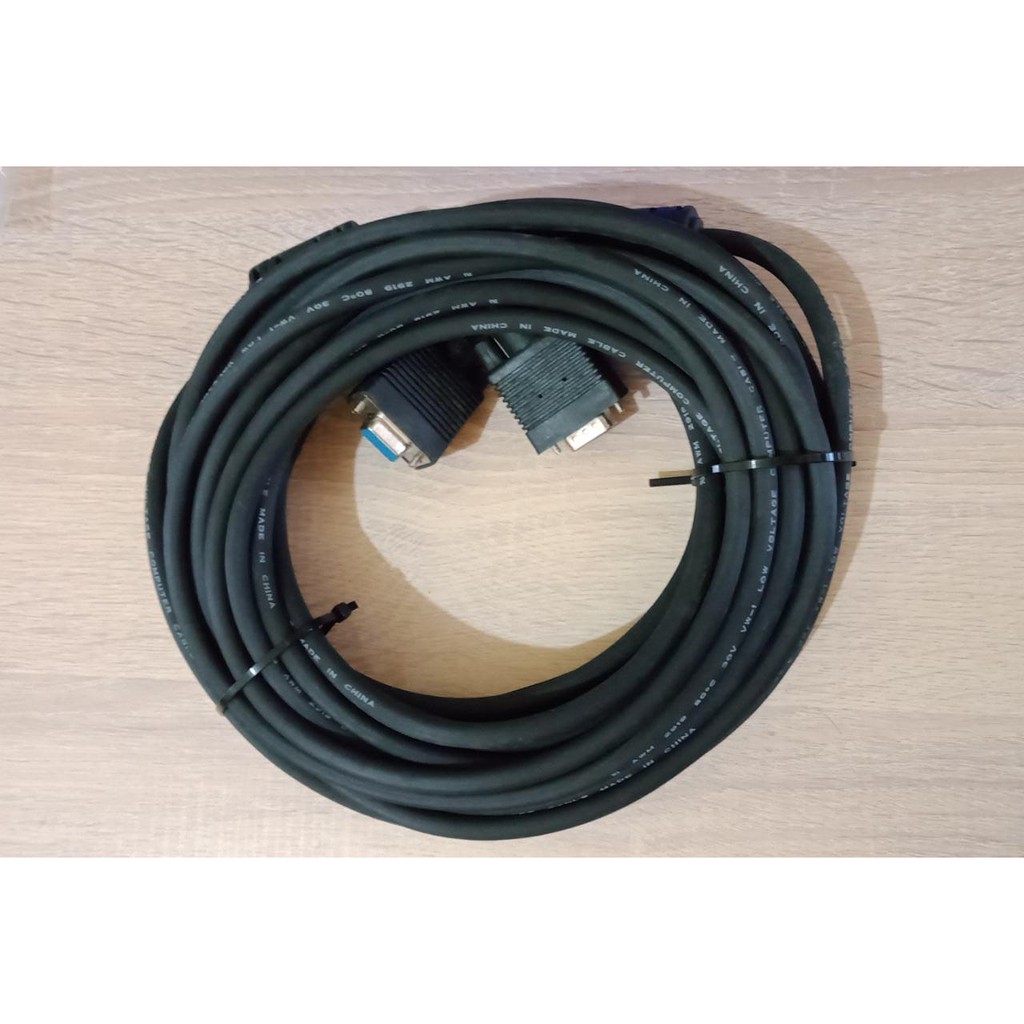 Kabel VGA 10M Male To VGA Female Black