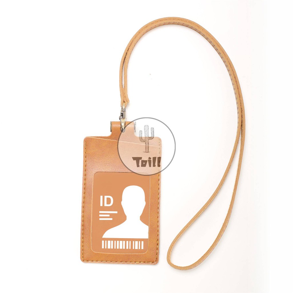 Id Card Kalung Holder Name Tag Pria Dan Wanita Id Card Holder Muqten Temboro Kulit Souvenir