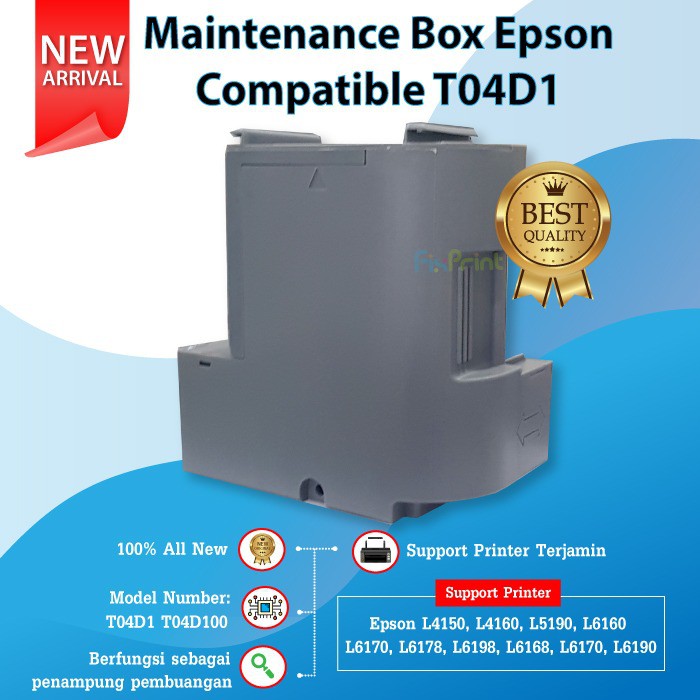 Maintenance Box Epson T04D1 Compatible Reset Waste Tank Printer L4150 L4160 L6160 M2140 ET3750