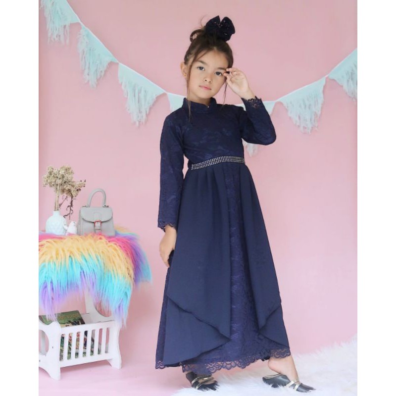 GAMIS COUPLE KELUARGA MODEL NAURA/GAMIS SARIMBIT KELUARGA LEBARAN