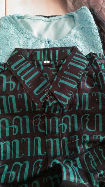 Tasyananu_batik Couple Gamis Brokat Aksara 2507 / Tamara Himalaya 2507