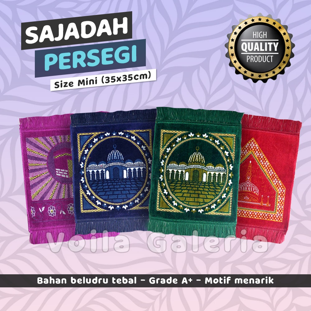 Sajadah Persegi Turkish Travel Persegi Mini Kotak Muka Sujud Anak Kecil