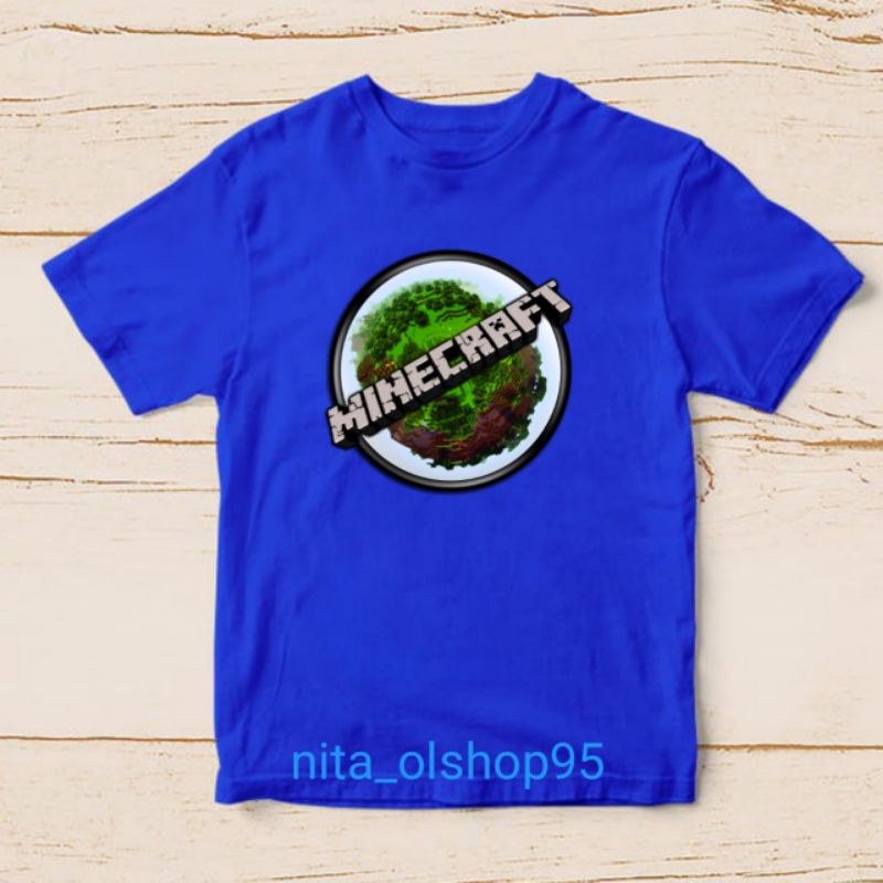 baju minicraft kaos anak Minecraft