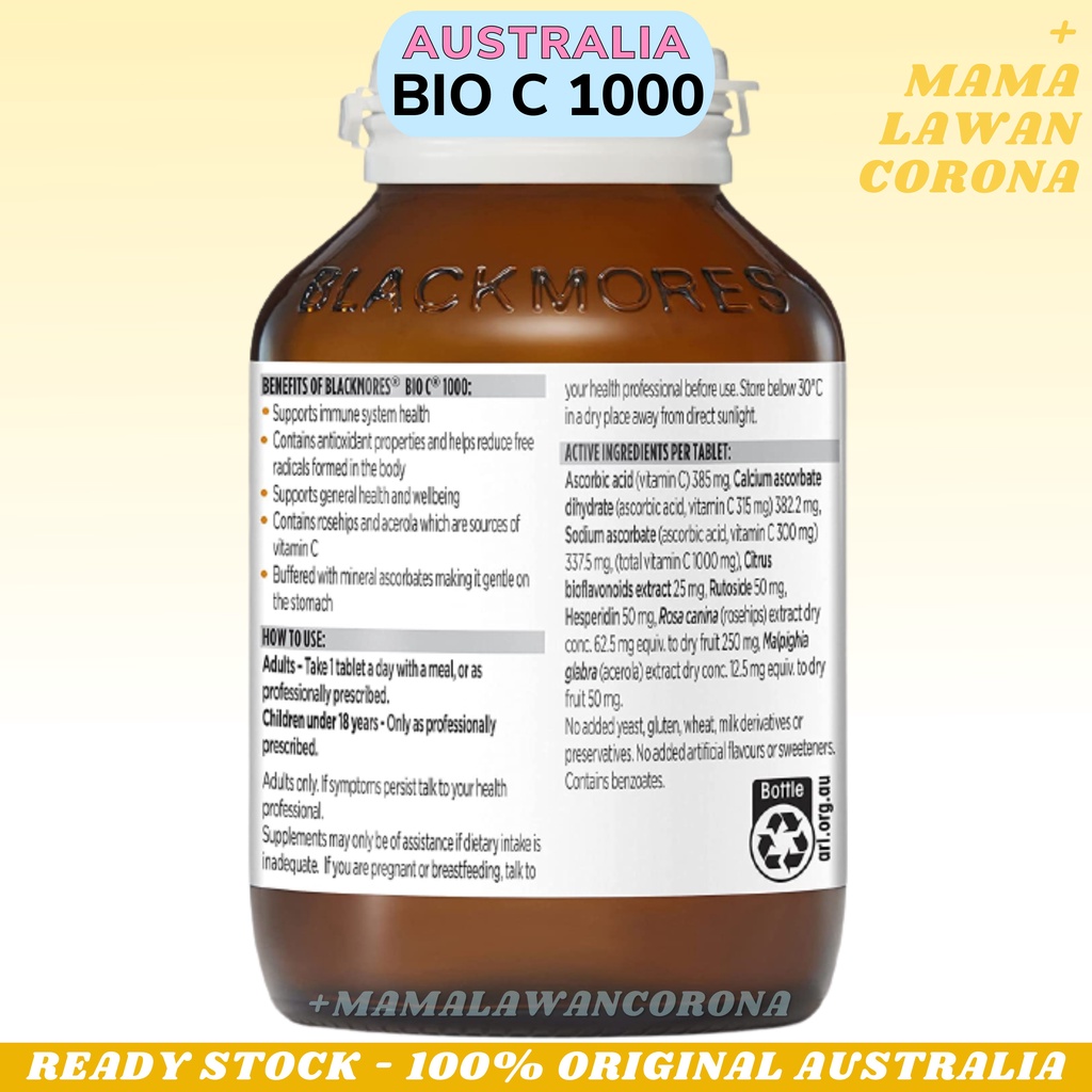 BLACKMORES Bio C 1000 mg 150 Tablets AUSTRALIA 1000mg Vit C1000 C1000mg / D3 1000iu 200 Capsules / Vitamin E 500iu iu 200