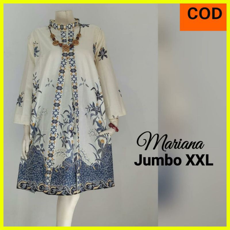 TUNIK BATIK PEKALONGAN MOTIF MARIANA KATUN ALLSIZE
