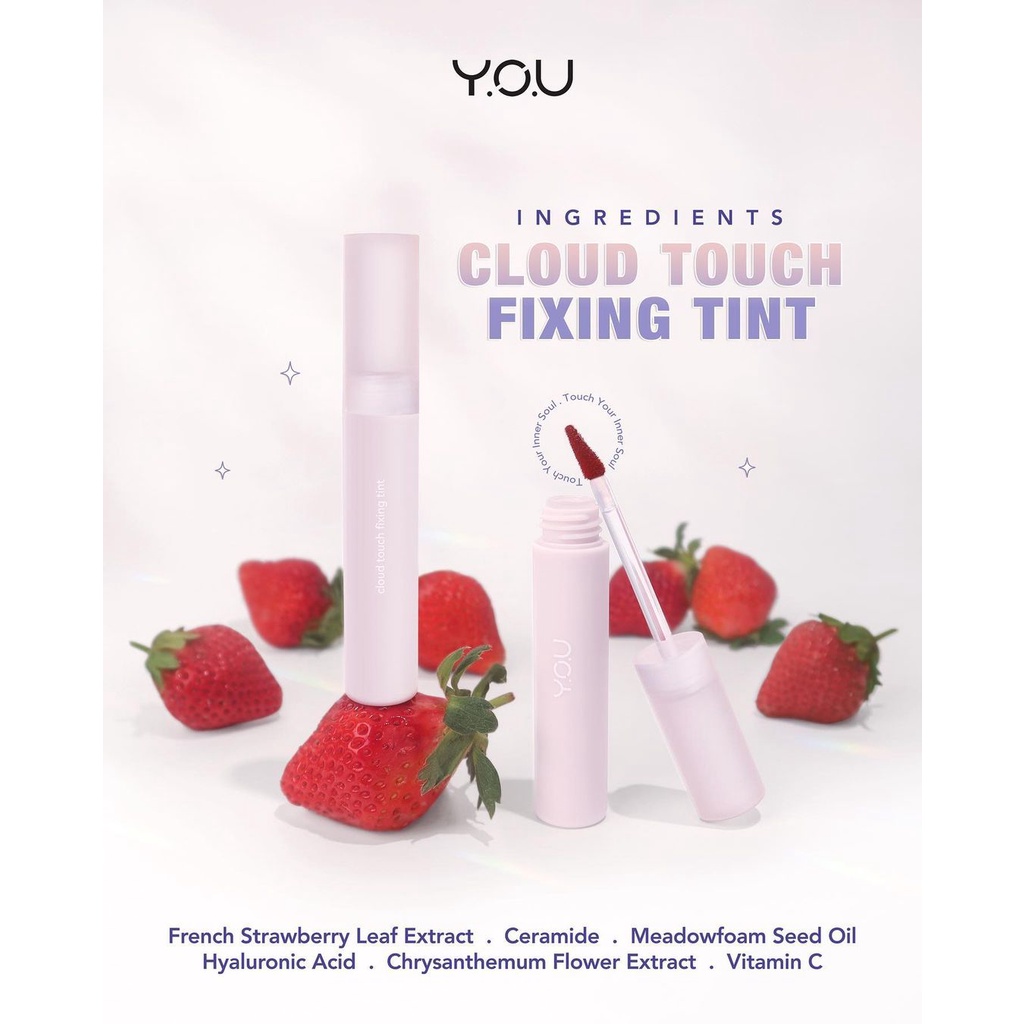 ✿ELYSABETHME✿ Y.O.U Cloud Touch Fixing Liptint | Soft Velvet Finish Lip Stain | Korean style ombre