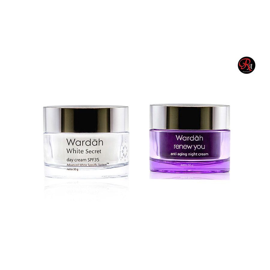 Wardah Renew You Anti Aging Day Cream and Night Cream (Krim Siang dan Krim Malam) 30g