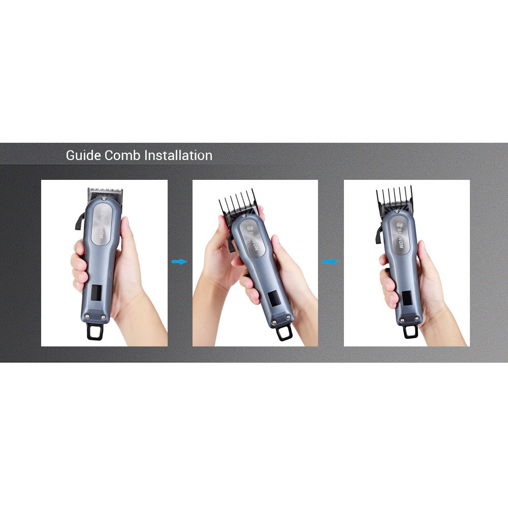 SHINON SH-1888 - Rechargeable LCD Display Electric Hair Clipper - Alat Cukur Profesional dari SHINON