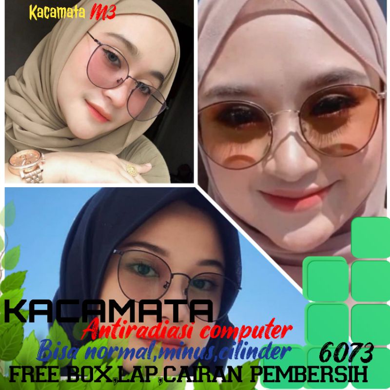 kacamata lensa antiradiasi computer bisa normal minus plus cilinder tergantung permintaan sampai minus 5 cyl 2 harga masih sama kaka tulis saja pesanan kaka di catatan saat order free box lap cairan pembersih kacamata kode 6073 size 52-18-138