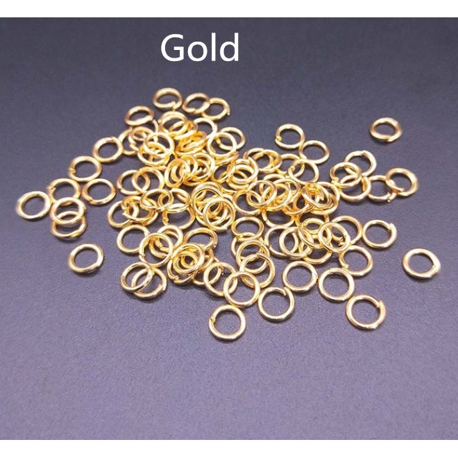 200Pcs Ring Jump Metal 4-12mm Untuk Aksesoris Perhiasan Handmade Diy