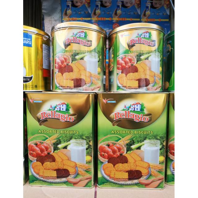 Biskuit Bellagio NewCory Assorted | Kue Lebaran | Kukis Kaleng | Biskuit Murah THR Grosir | Parcel L