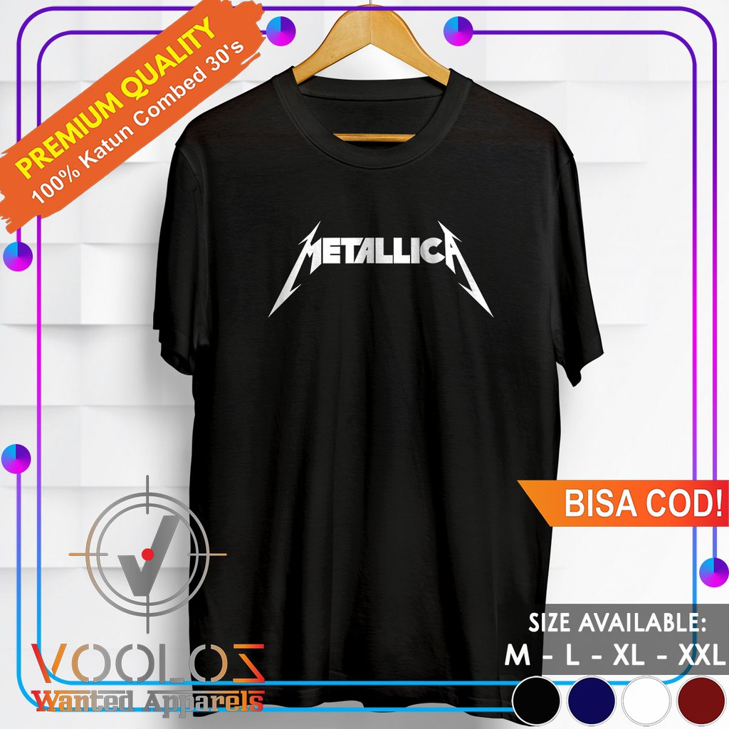 Kaos Band Metallica Baju Distro Pria Branded Original Tshirt Cowok Keren Kekinian Metallica Shopee Indonesia