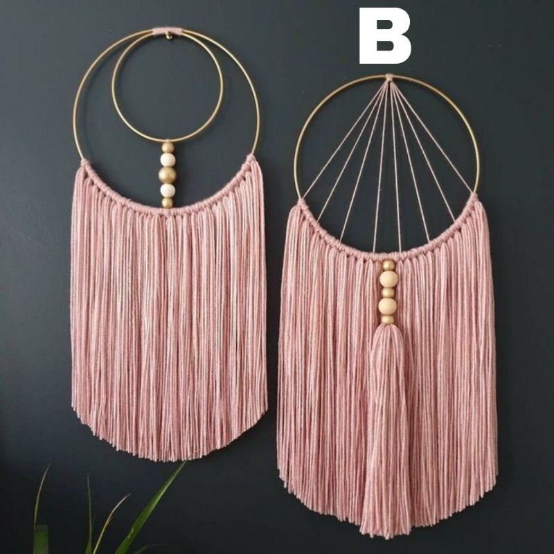 Hiasan Dinding Macrame Dream Catcher Aesthetic (Kode 4)