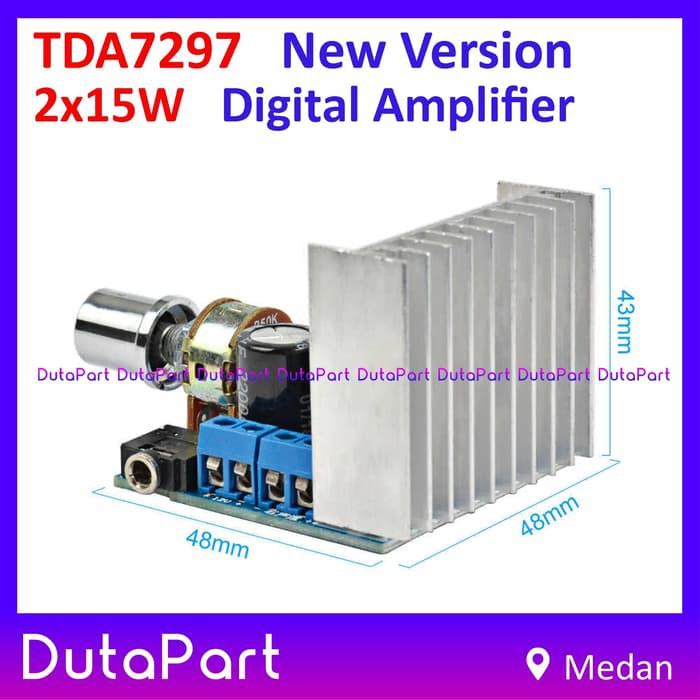 TDA7297 New Version 2x15W DC 12V Digital HiFi Power Stereo Amplifier