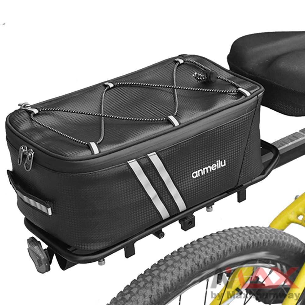 ANMEILU Tas Sepeda Bicycle Rear Carrier Bag Waterproof 7L - 7009 Warna Hitam