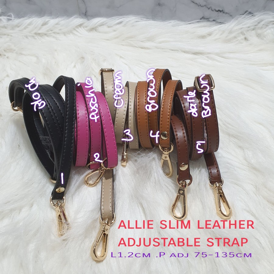 bagstrap fashion slim 1,2 cm adjustable Leather tas tali panjang strap tas allie