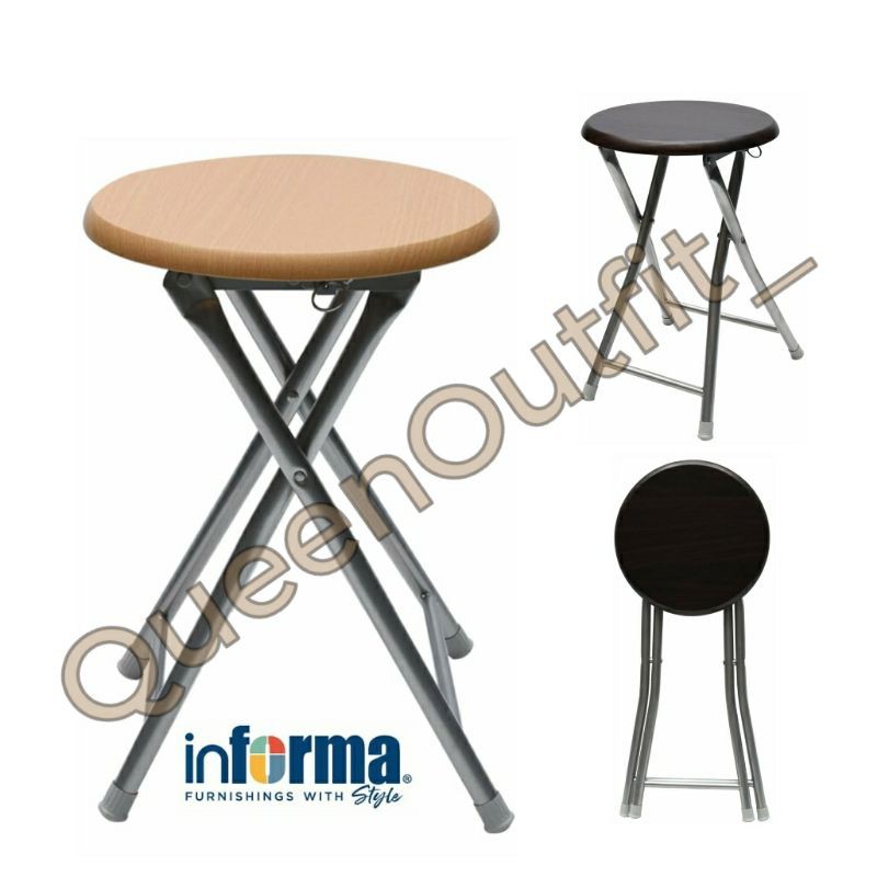 Informa Stool Kursi Bangku Lipat Kayu Wood - Kantor Office Cafe Salon
