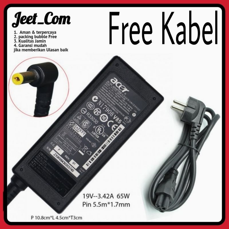 Adaptor Charger Laptop ACER ASPIRE V5-471 V5-431 4738 4741 4732 4732Z 19V 3.42A Original