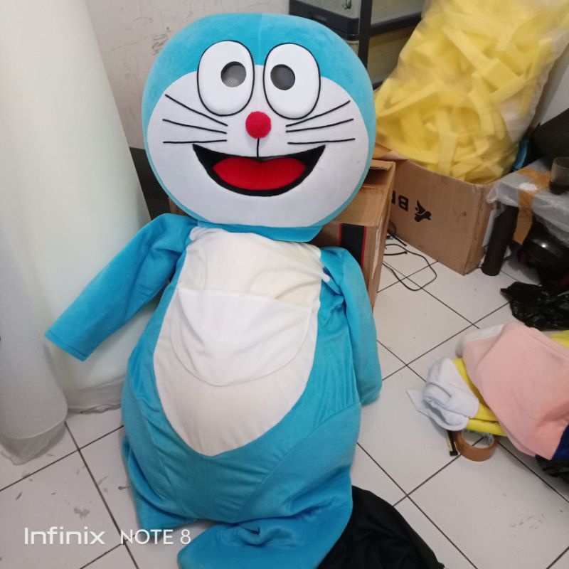 Kosstum badut Doraemon Kecil (Badut Doraemon murah)