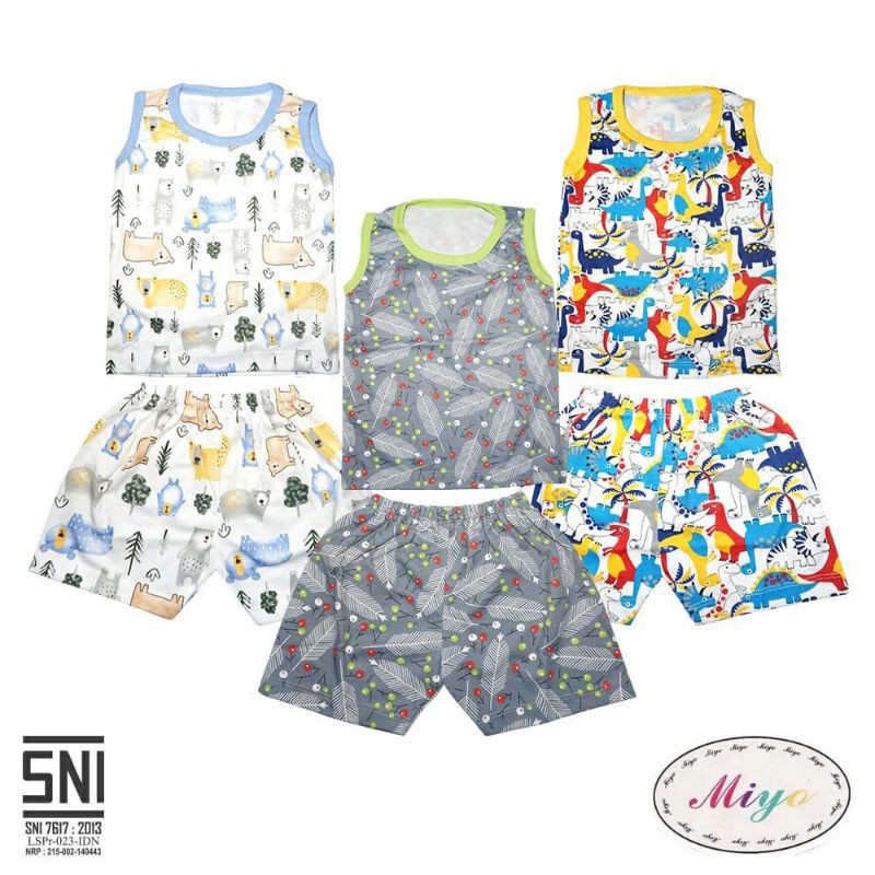 Setelan Oblong Singlet SML Anak Motif Miyo