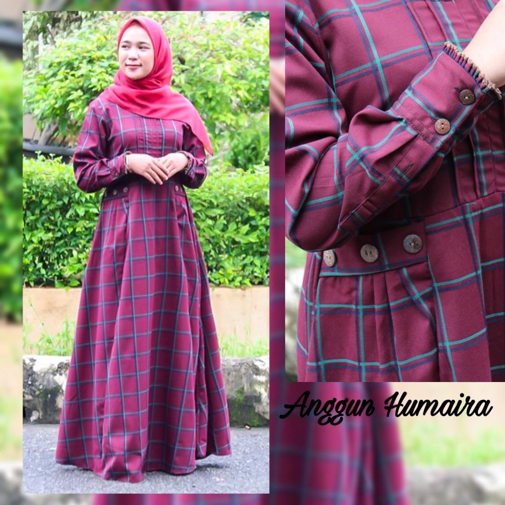 Gamis Anggun Humaira Motif / Gams Anggun Quality / Dress Wanita Muslimah Cantik