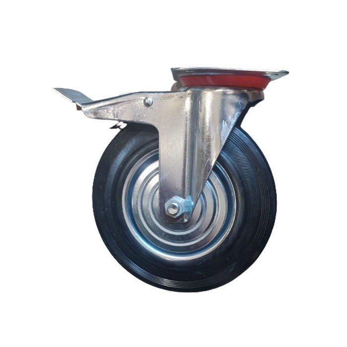 Notra Roda Karet 8 Inch Hidup Rem