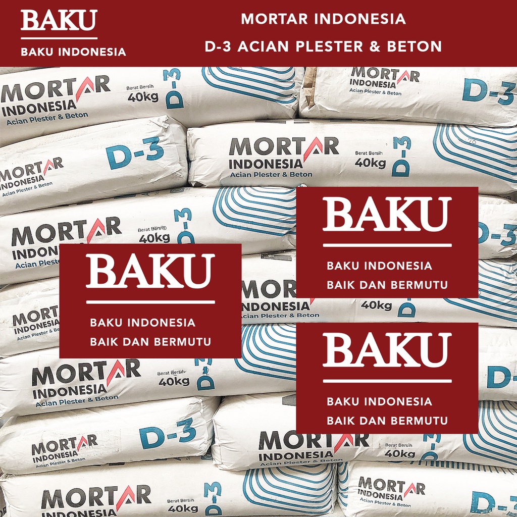 Mortar Indonesia Acian Plester & Beton D-3 (1 sak)