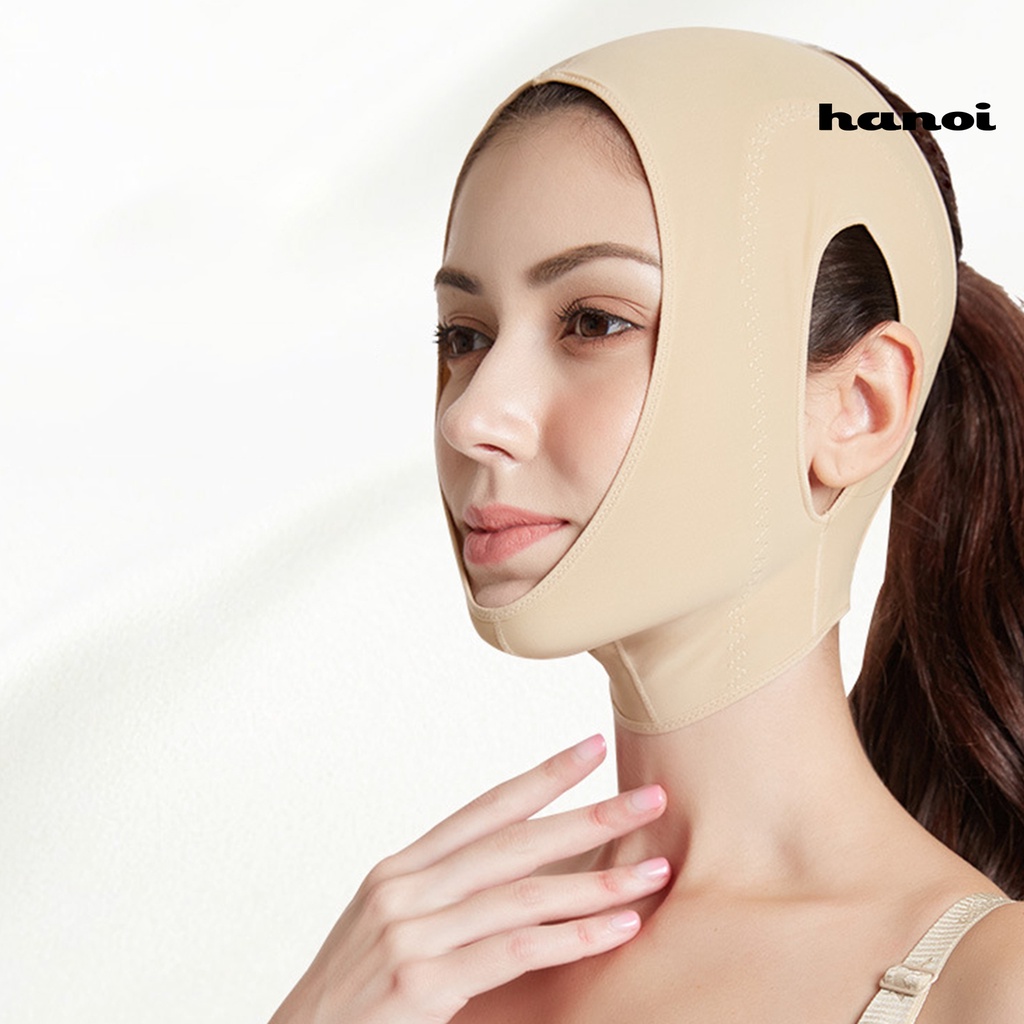 HQTM_Face Cover Breathable Anti Wrinkle with Buckle Face-lift Face Strap for Women