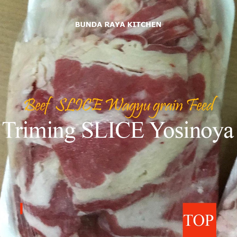 

Premium Beef / Yosinoya Slice Trim / @500 gr/ Harga Low Resto Qualiity