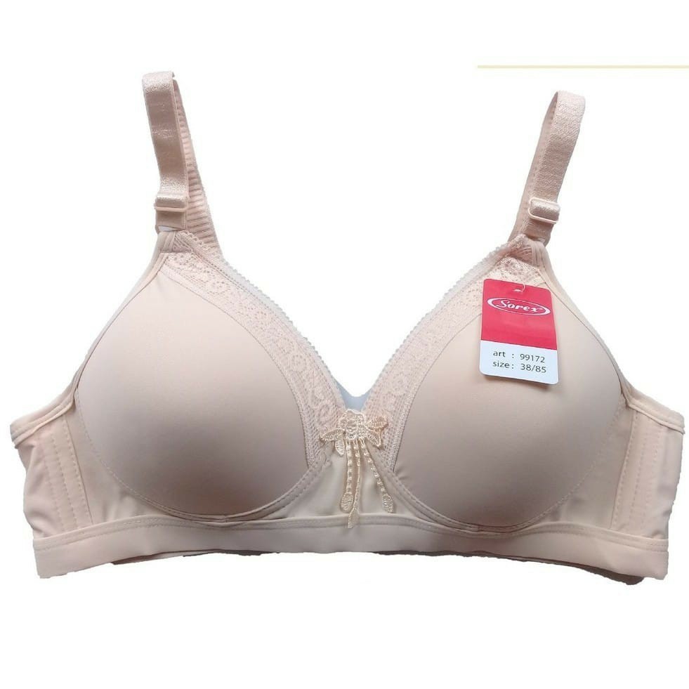 gos BRA SOREX 99172 CUP BESAR BIG SIZE Cup Tanpa Kawat Busa Tipis Skilky Lembut Undewear Wanita