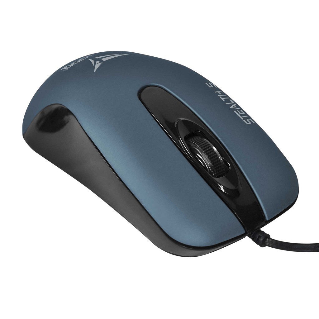 Alcatroz Silent Mouse Wired Stealth 5 [ 2 Tahun Garansi Resmi ][ Product Of Singapore]-Blue