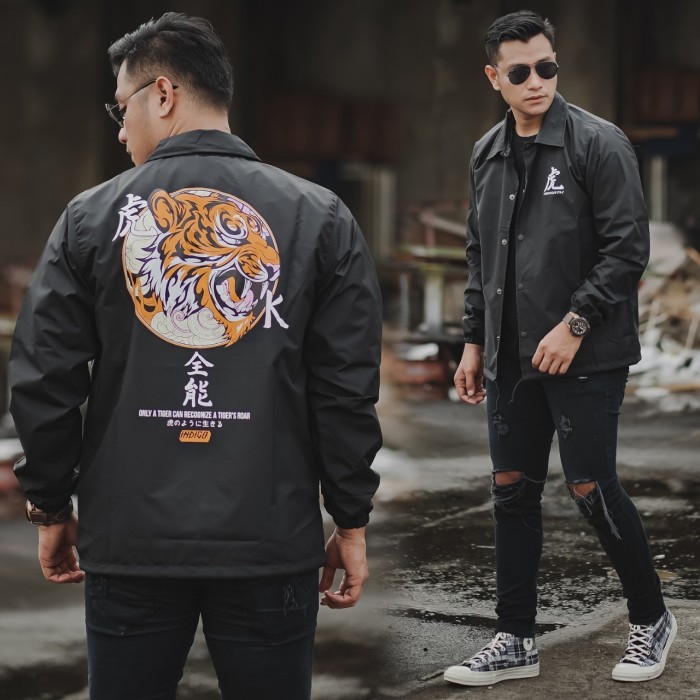 Unik Jaket Coach Pria Original Indigo - Coach Jacket - Jaket Coach Polos - Hitam, M Murah