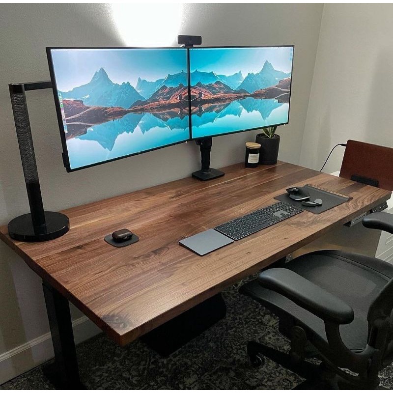 MEJA KOMPUTER 120x70x75 KAKI BESI || MEJA KERJA KAYU JATI || MEJA KANTOR