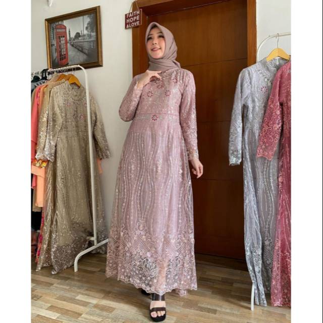 Gamis Brokat Payet Shopee Indonesia