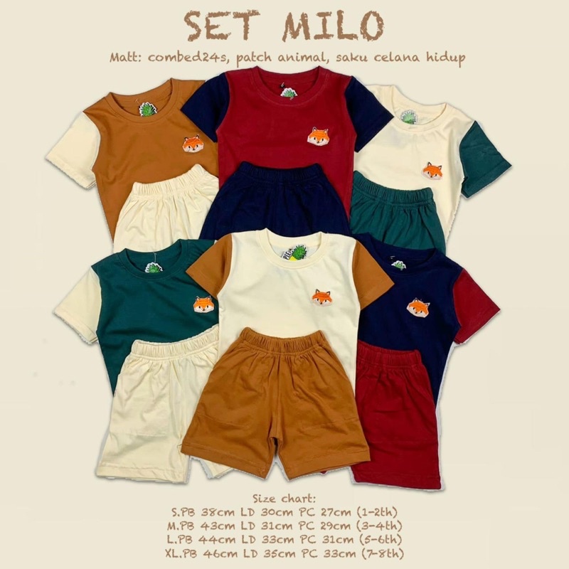 Setelan Anak Milo Unisex Original Pineapple Kaos Anak Super Premium Terlaris Termurah Best Seller