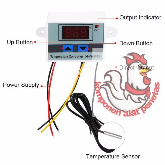 THERMOSTAT DIGITAL thermostat digital XH-W3001 penetas telur